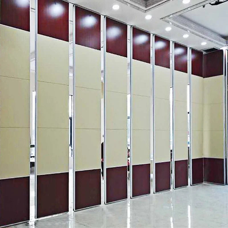 Sliding Folding Movable Wall Partition With Ceiling Wheels Laminated