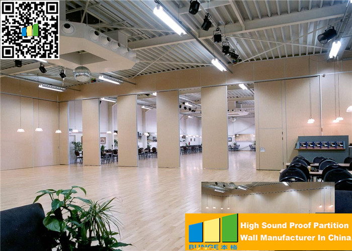 Sliding Folding Partitions Movable Temporary Room Dividers 32 / 53 db STC Coefficient