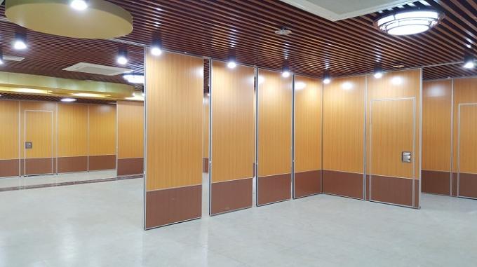 Sliding MDF Board + Aluminium Wooden Room Divider 65 mm Thickness 2
