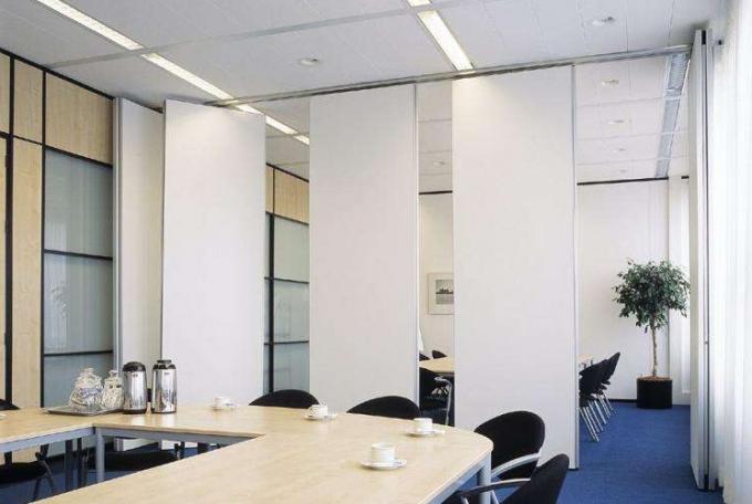Sliding Melamine Surface Movable Partition Walls With Aluminium Track 6m Height 1