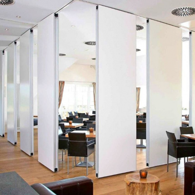 Sliding Movable Partition Walls For Restaurant 85mm Thickness 6 Meter Height 2