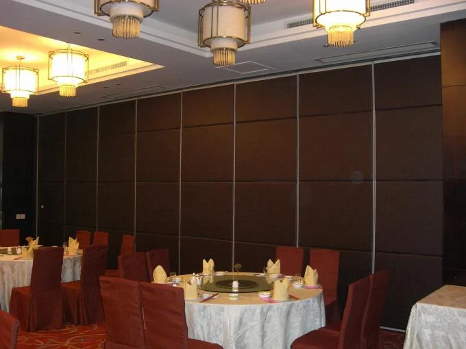 Sliding Room Dividers For Banquet Hall with Acoustic Leather Soft Cover Surface 1