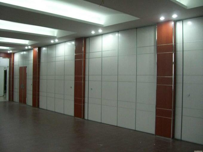 Sliding Soundproof Movable Partition Walls Top Hung Supported 85 mm Melamine Surface 0