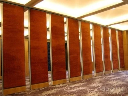 Sound Absorption Hotel Operable Partition Walls 85 mm Fire Retardant 1