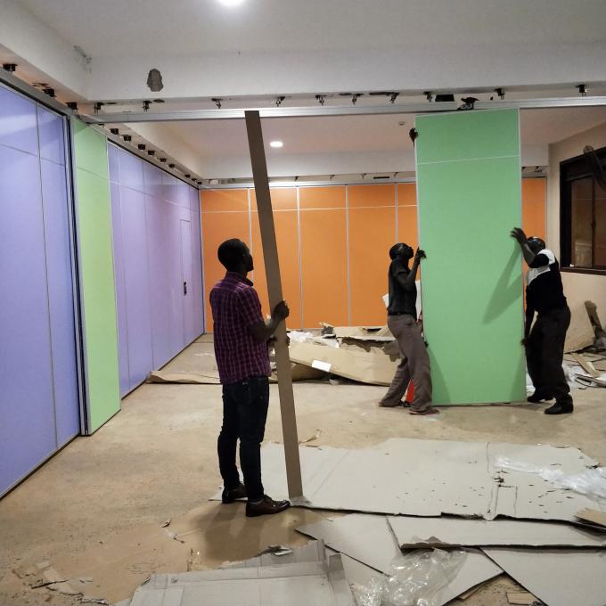 Sound Insulation Hotel Sliding Partition Walls Floor To Ceiling Aluminium System 1