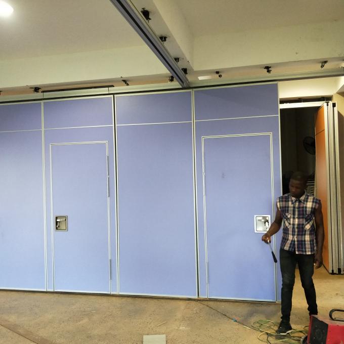 Sound Insulation Hotel Sliding Partition Walls Floor To Ceiling Aluminium System 0
