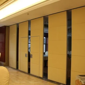 Sound Proof MDF Board Fabric Finish Movable Folding Partition Walls Commercial For Restaurant