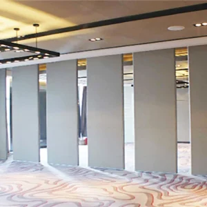 Sound Proof Office Meeting Room Panels 65mm Thickness Wooden Material Sliding Partition Wall