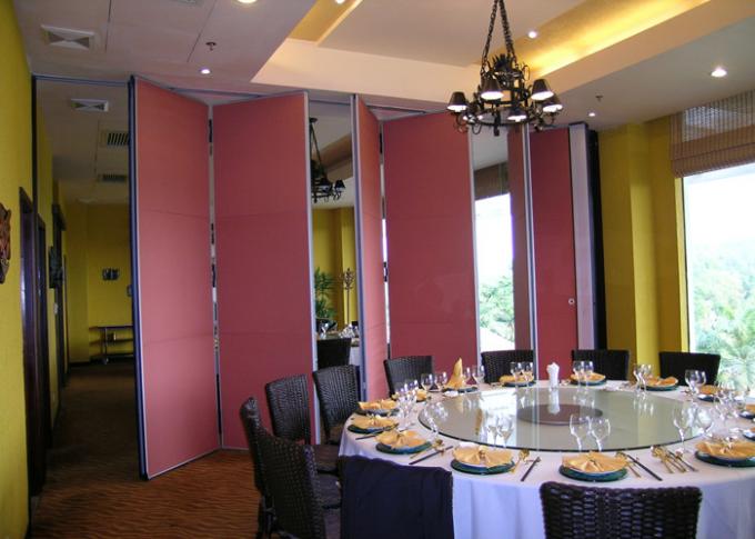 Sound Proof Partitions Sliding Mobile Restaurant Partition Wall Aluminium Components 1
