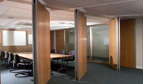 Sound Proofing Hotel Folding Partition Walls With Rails And Rollers 0