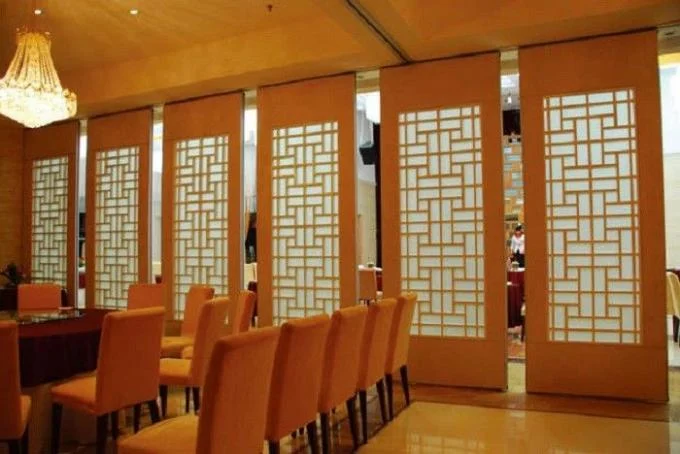 Sound Proofing Movable Acoustic Wooden Room Divider Screen for Restaurant 3