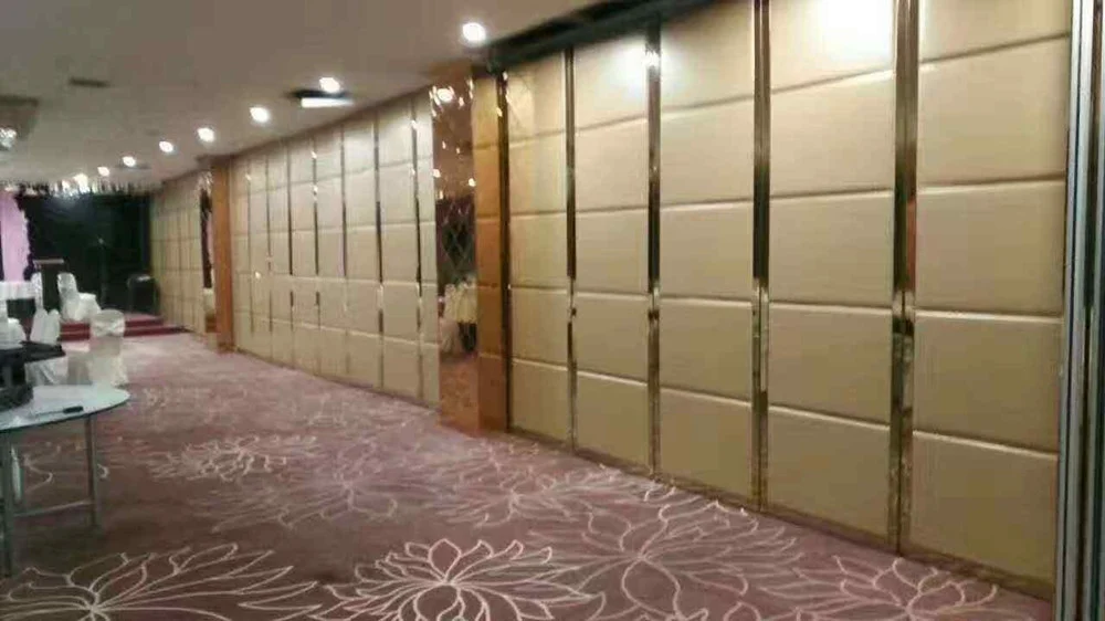 Soundproof Acoustic Folding Movable Partition Walls Fabric Sliding Doors