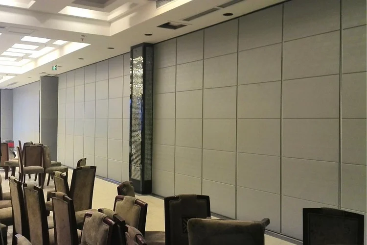 Soundproof Acoustic Folding Movable Partition Walls Fabric Sliding Doors