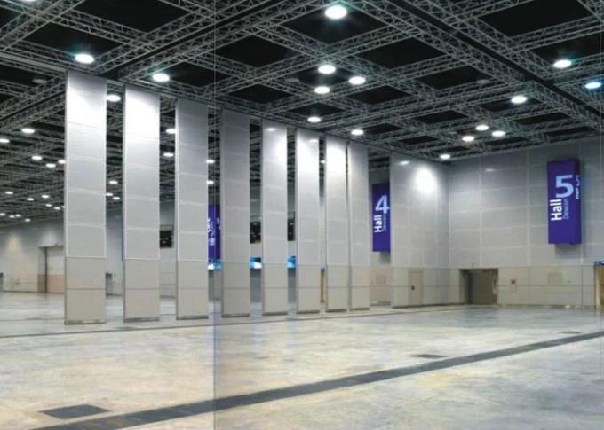 Soundproof Acoustic Room Dividers Movable Partition Without Floor Guide Operable Partition Wall Exhibition 2