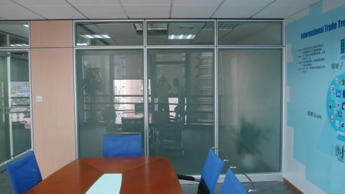 Soundproof Fireproof Sliding Office Partition Glass Walls With Aluminum Frame 2