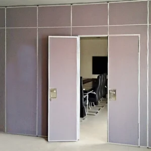 Soundproof Foldable Wooden Movable Partition Walls for Banquet Hall / Airport