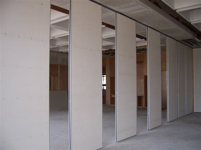 Soundproof Hanging System Office Partition Walls / Acoustic Folding Doors 0
