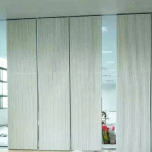 Soundproof Hotel Dinning Hall Movable Panel Operable Wall Partition With Pass Door