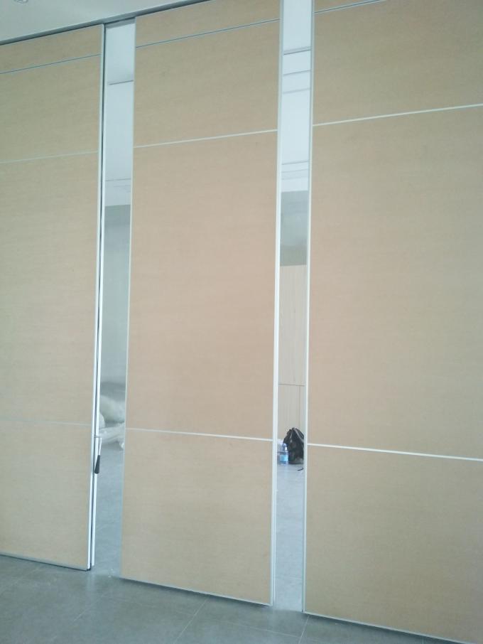 Soundproof Leather Surface Sliding Partition Walls for Conference Hall / Movable Wall Dividers 0