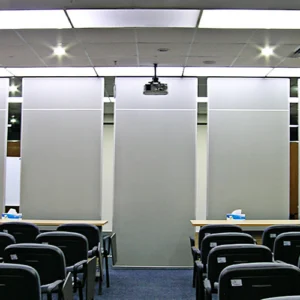 Soundproof Leather Surface Sliding Partition Walls for Conference Hall / Movable Wall Dividers