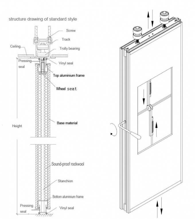 Soundproof Materials Movable Partition Walls For Banquet Hall Aluminium Frame 1
