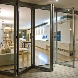Soundproof Sliding Exterior Commercial Glass Folding Door For Balcony