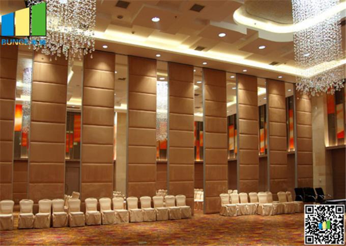 Soundproof Sliding Partition Walls 4 Meters Fabric Surface For Restaurant Meeting Room 2