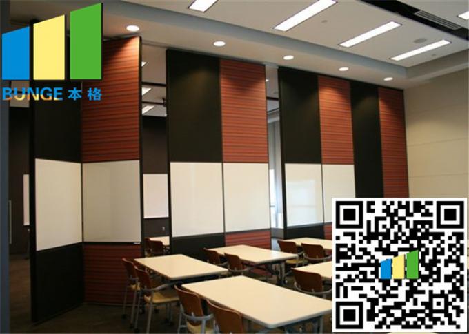Soundproof Sliding Partition Walls 4 Meters Fabric Surface For Restaurant Meeting Room 1