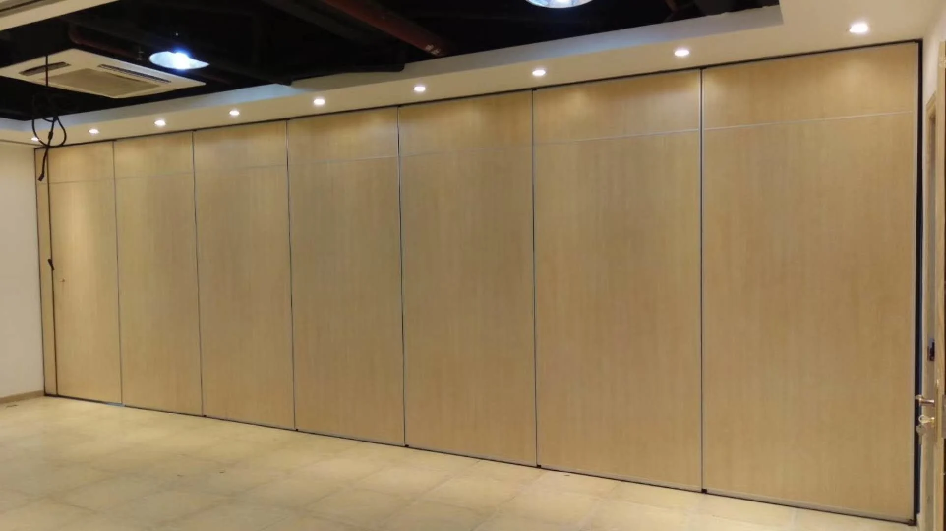 Soundproof Sliding Partition Walls , Aluminium Track Melamine Hanging Room Dividers