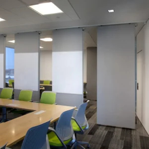 Soundproof Wooden Folding Movable Partition Walls for Office / Conference Room