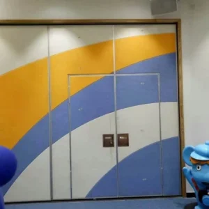 Sponge Leather Acoustic Flexible Office Partition Walls / Aluminium Frame Folding Sliding Doors