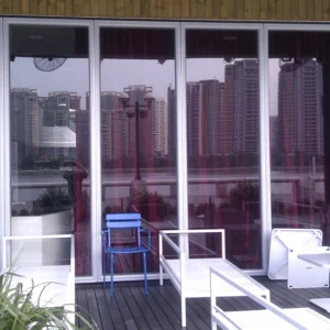 Stacking Folding Frameless Glass Partitions Provide A Complete Sound Retardant Barrier