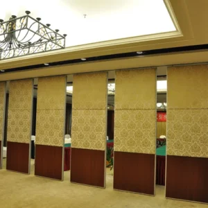 Staking Ceramic Ring Wooden Room Partitions Folding Door For Exhibition Halls