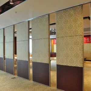 Steel Carpet Finish Folding Sliding Partition , Timber Partition Wall