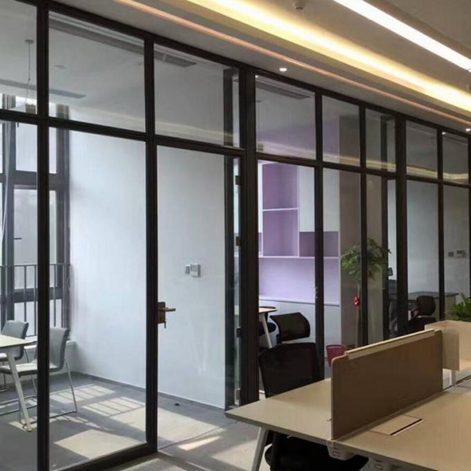 Tempered Glass Soundproof Fireproof Seperation Wall Glass Partition Wall For Office 2