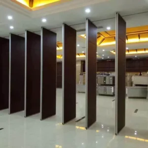 Thickness 85mm Hotel Acoustic Room Dividers With Aluminium Sliding Track