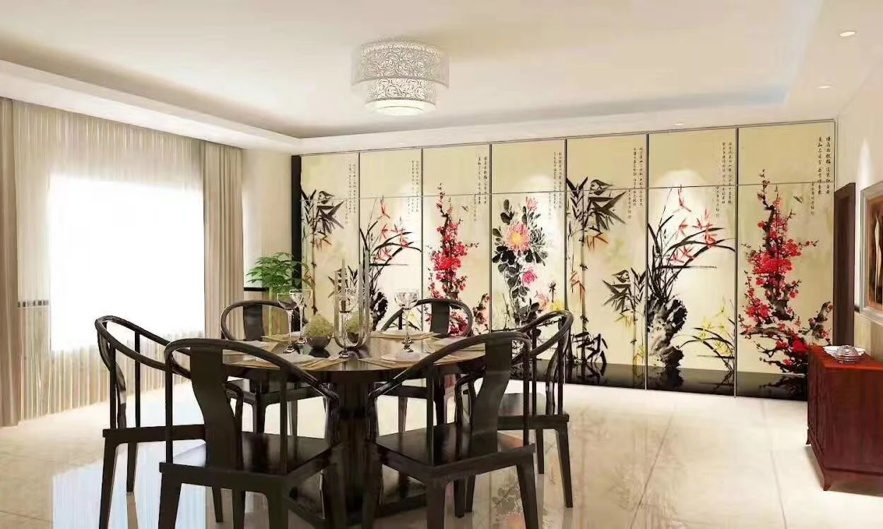 Thickness 85mm Hotel Acoustic Room Dividers With Aluminium Sliding Track