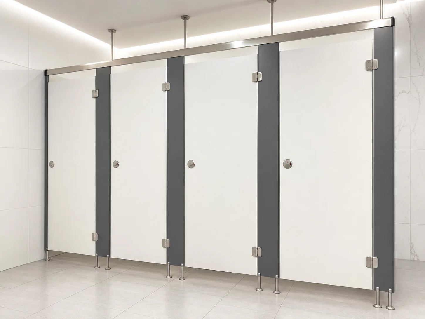 EBUNGE outward-opening compact laminate toilet partition 6