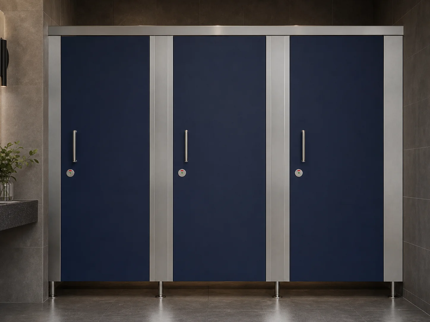 EBUNGE inward-opening compact laminate toilet partition 10