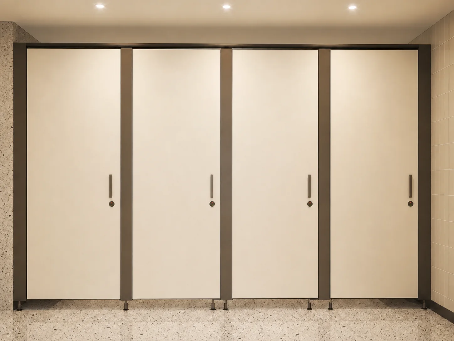 EBUNGE inward-opening compact laminate toilet partition 5