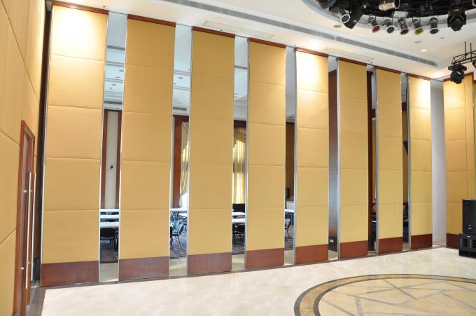 Top Hanging 100 Mm Fabric Surface Movable Sliding Partition Walls For Restaurant 2