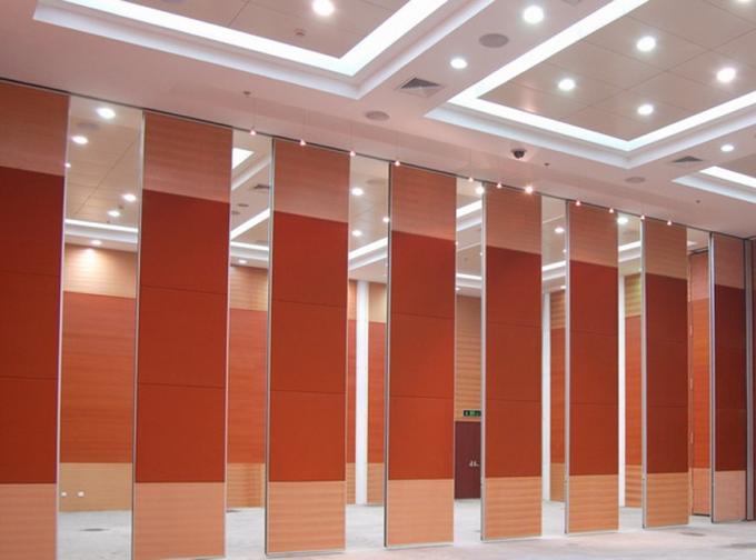 Top Hanging 100 Mm Fabric Surface Movable Sliding Partition Walls For Restaurant 0