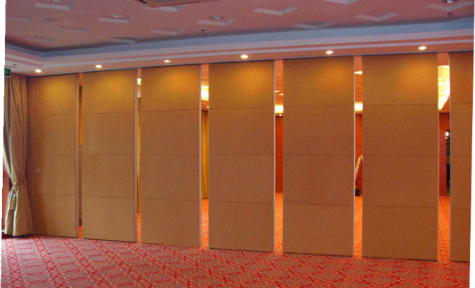 Top Hanging MDF Operable Partition Wall Systems / Classroom Acoustic Movable Walls 0
