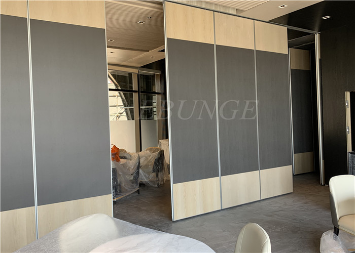 Top Hanging Operable Panels Room Divider Melamine Partition 65mm Thickness