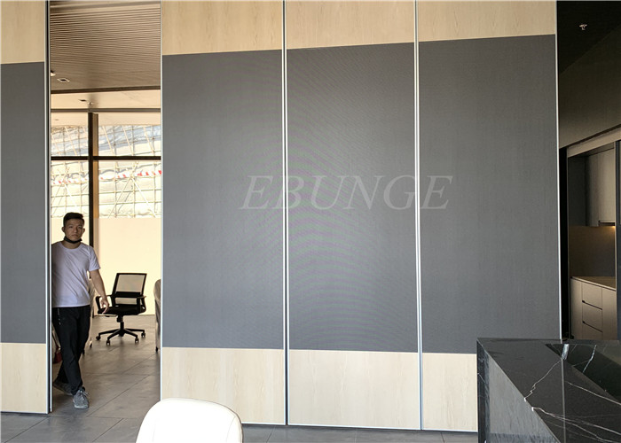Top Hanging Operable Panels Room Divider Melamine Partition 65mm Thickness