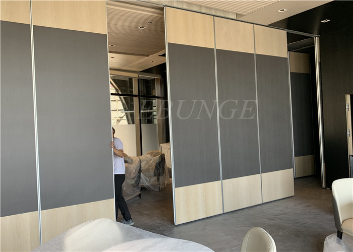 Top Hanging Operable Panels Room Divider Melamine Partition 65mm Thickness