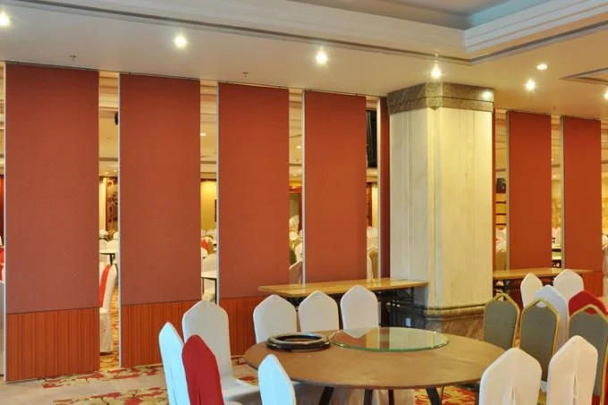 Top Hung Fire rated Operable Movable Wooden Partition Wall Modern Office Furniture For Restaurant 3