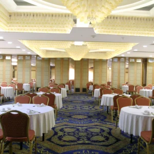 Top Hung Sound Absorption Panels Plywood / Gypsum Movable Partition