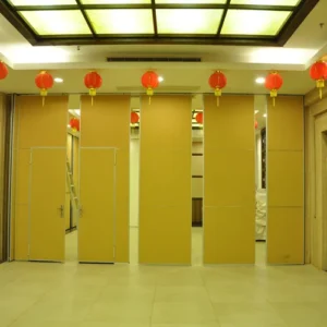 Training Room Folding Partition Aluminum Sliding Doors 65mm Panel