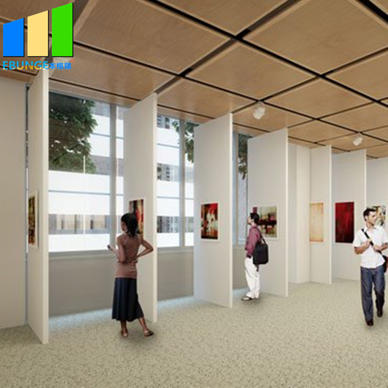 Type 80 retractable room divider soundproof partition wall aluminum frame movable partition walls for art gallery